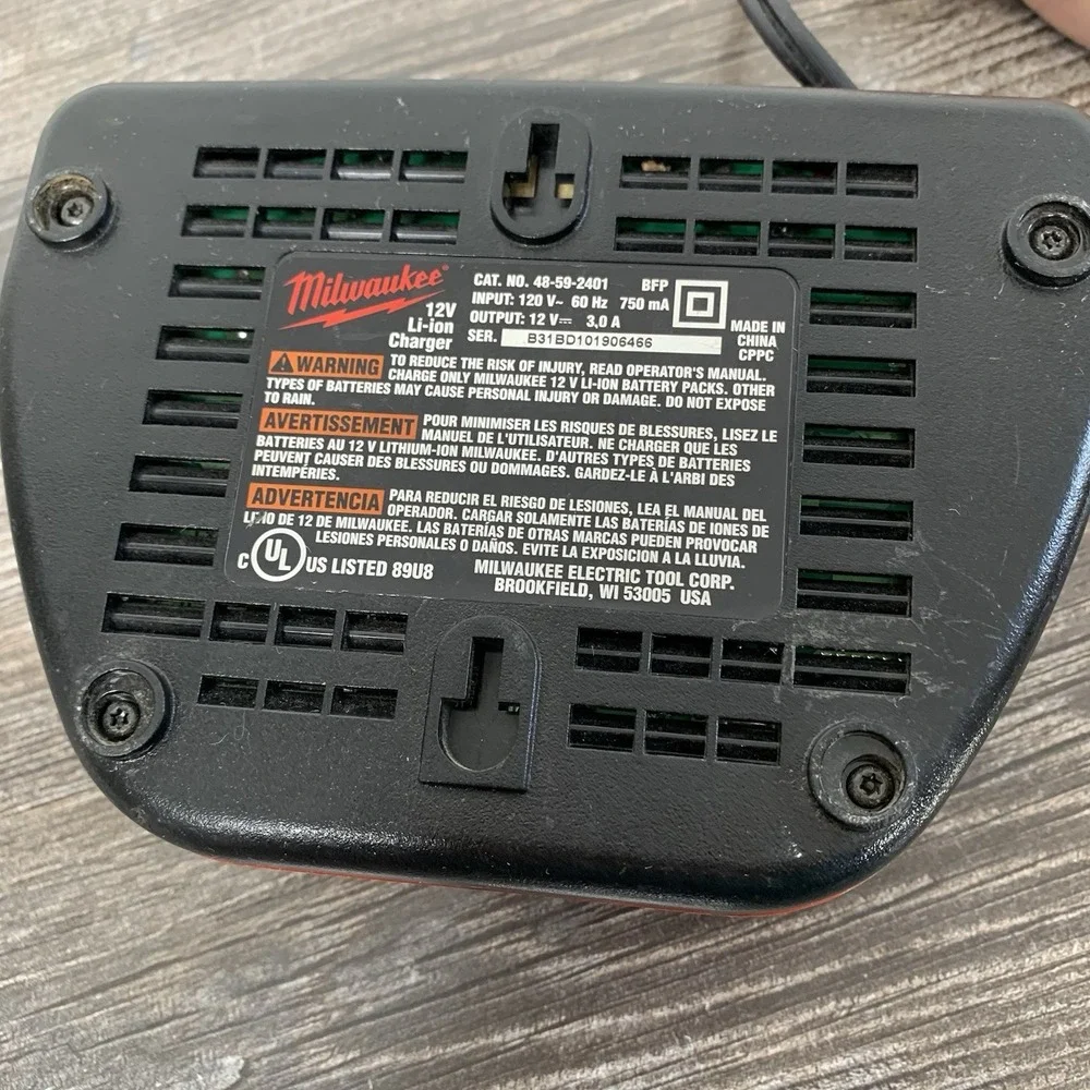 Milwaukee M12 Lithium-ion Battery Charger (48-59-2401) GREAT DEAL!!